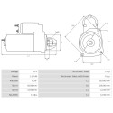 Motor de arranque Volvo Penta MD3B-1