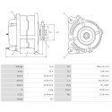 Alternador Ford ESCORT '86 Express (AVF) F6B, F6D, FUC 1.4 i 54kw-5