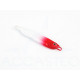 Jig de pesca de mar 40g vermelho e branco