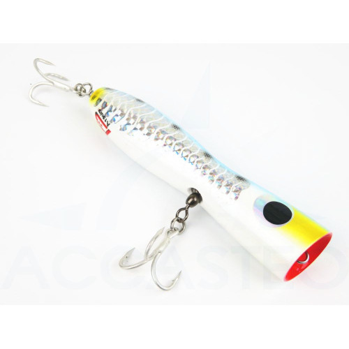 Popper para pesca esportiva 120G azul e amarelo