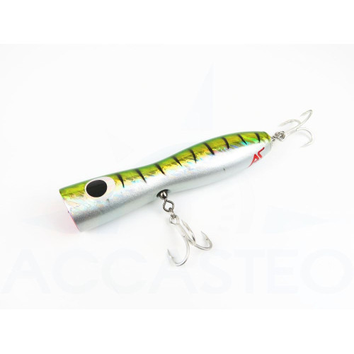 Popper para pesca esportiva 120G verde e azul